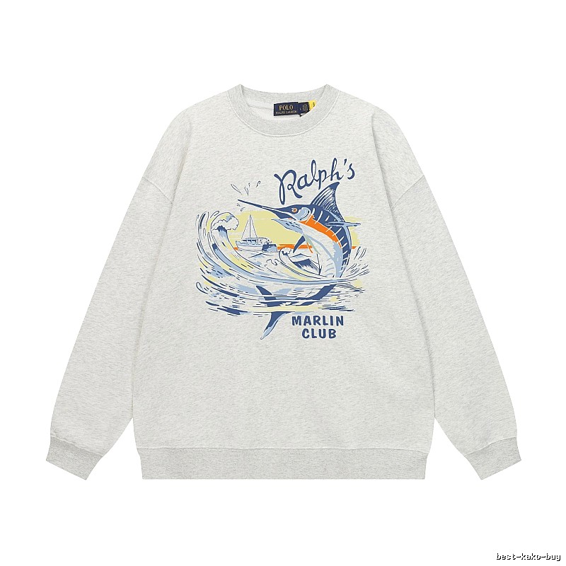 Ralph Lauren Marin Club Light Grey Sweatshirt