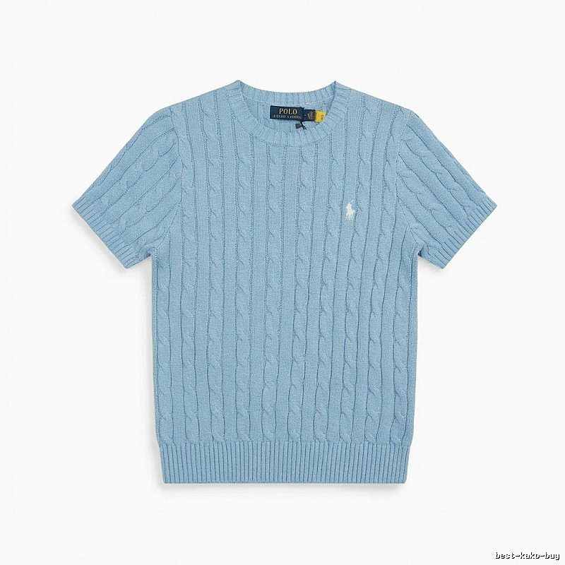 Ralph Lauren Polo Light Blue Trendy Brand Short-sleeve Shirt