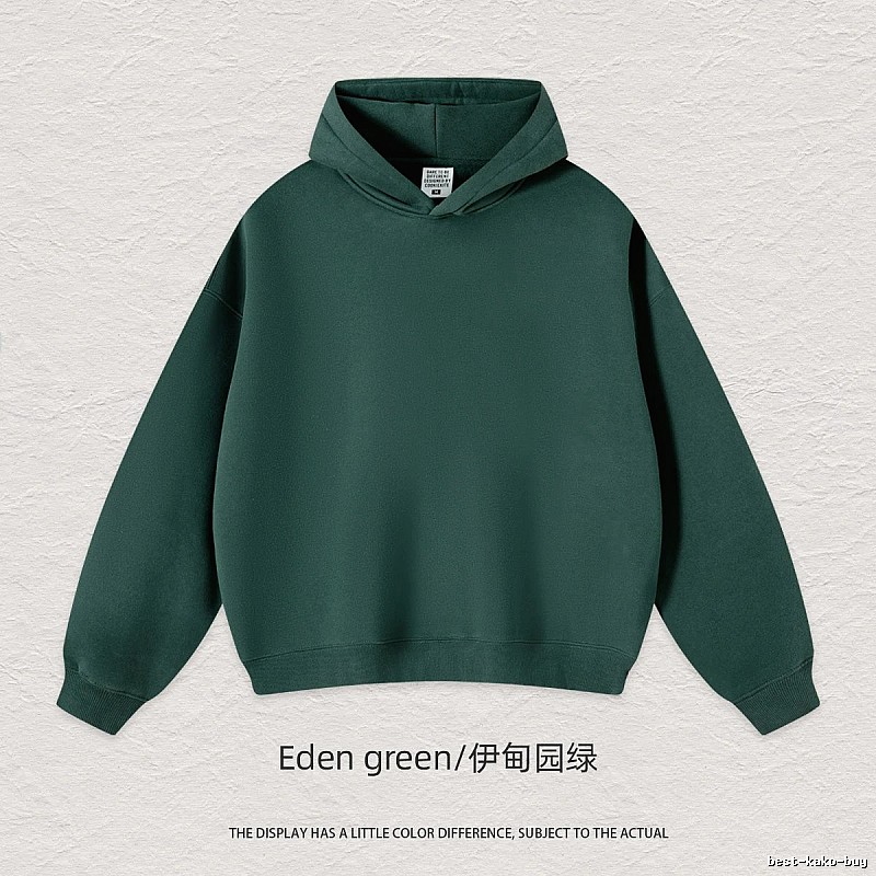 Relaxed Blank pullover hoodie Black Minimal A with Designer-Inspired Detail