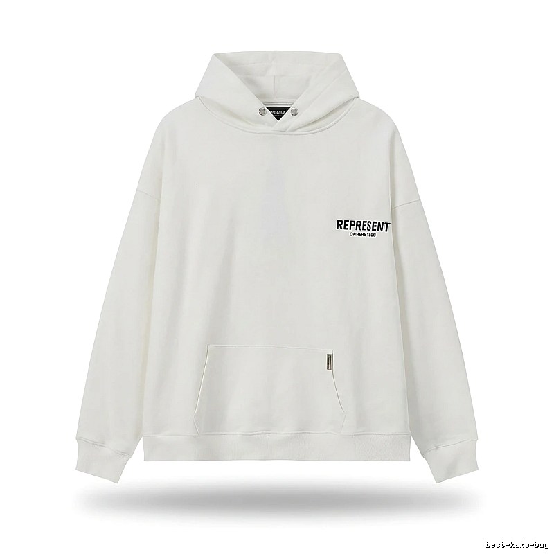 REPRESENT Simple Style White Hoodie