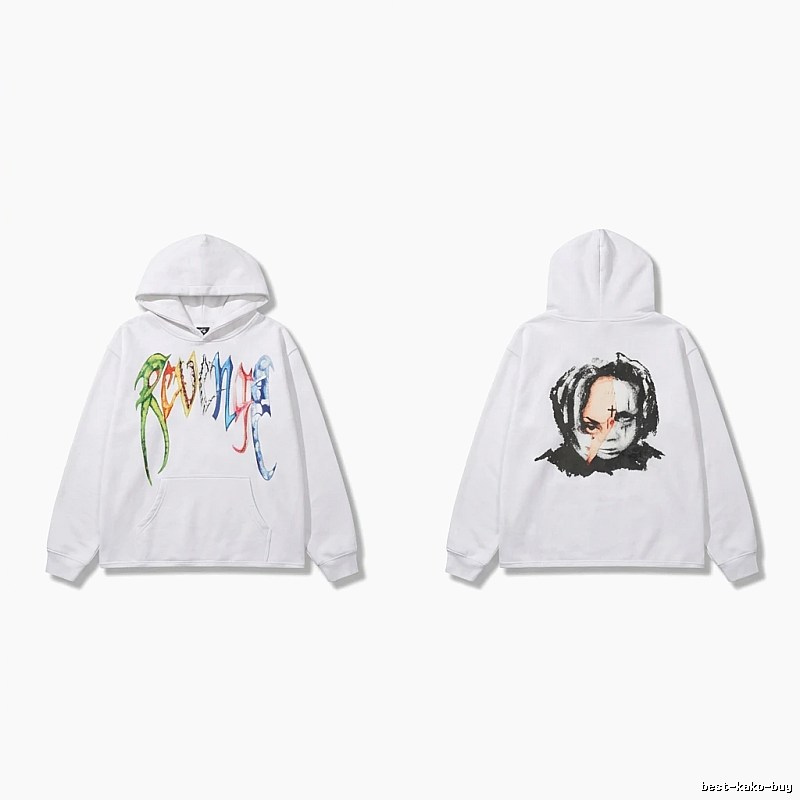 Revenge Colorful Graffiti Style White Hoodie