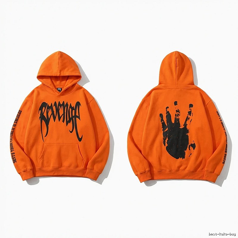 Revenge trendy and cool style orange hoodie