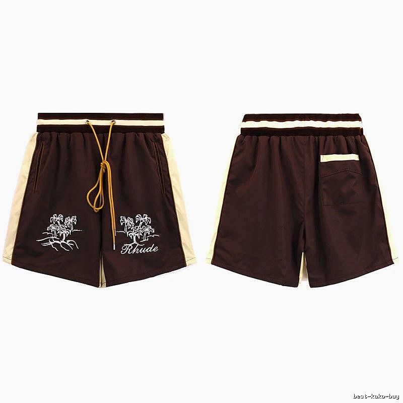 RHUDE casual style brown shorts