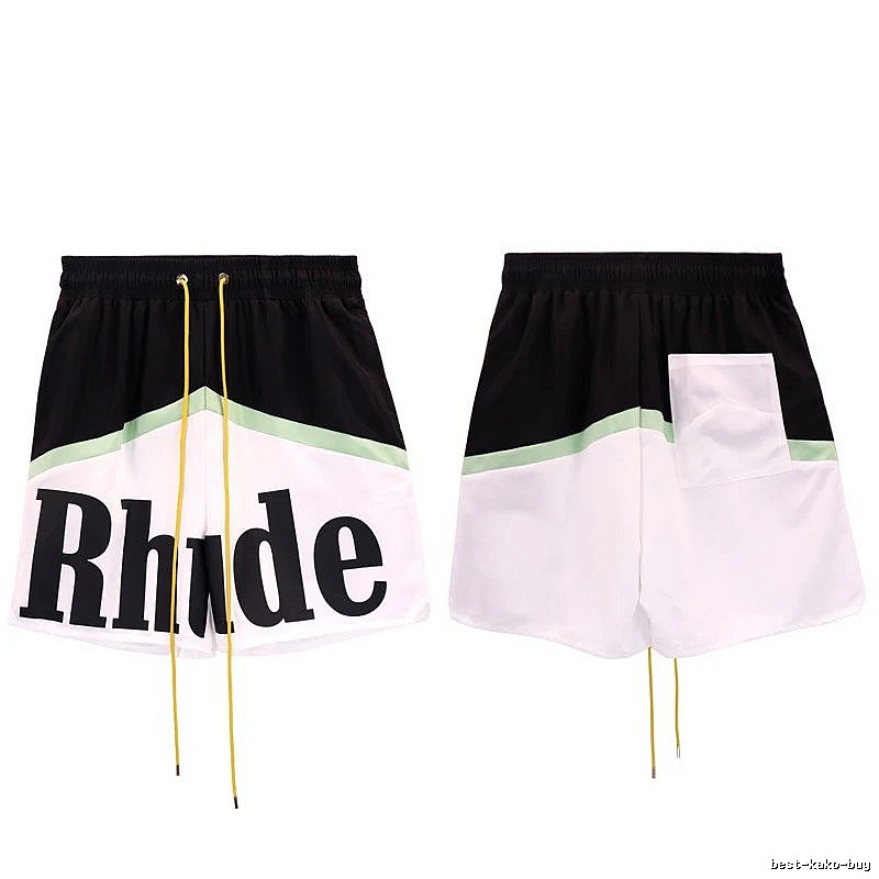 RHUDE Letter Color Blocking Shorts