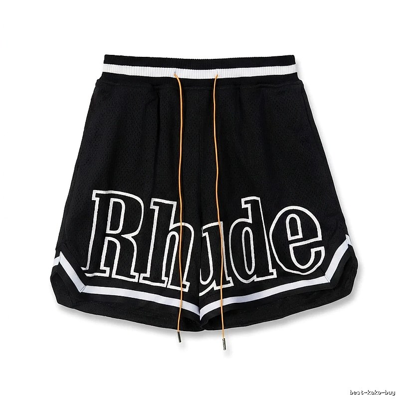 RHUDE sporty black shorts