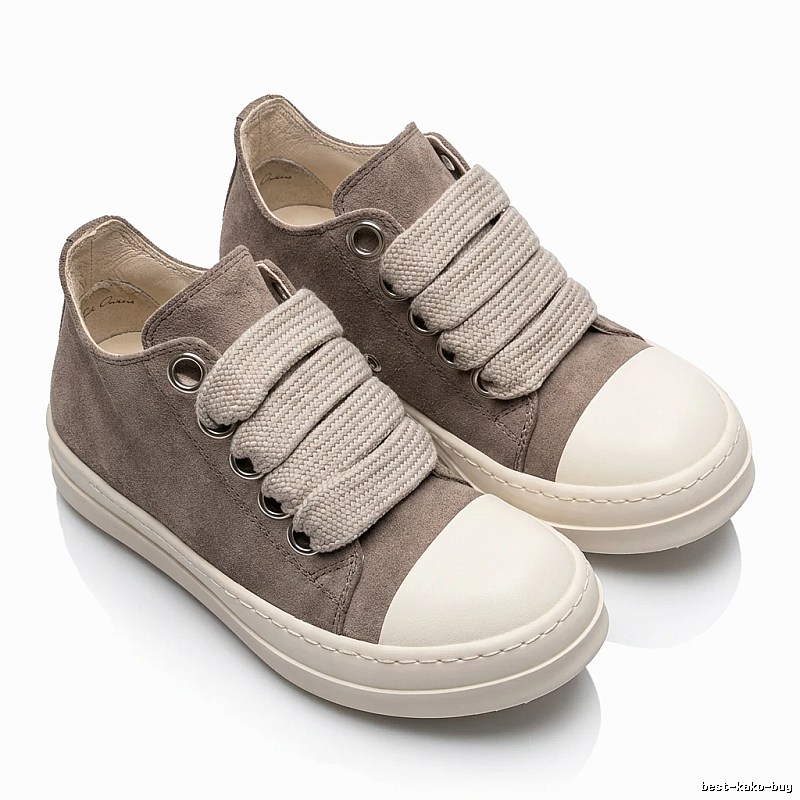 Rick Owens minimalist style grey sports shoes