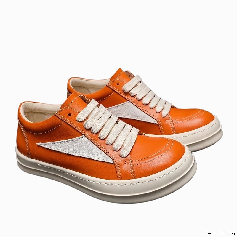 Rick Owens orange and white casual shoes