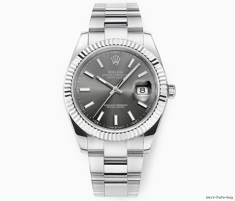 Silver And Gray Rolex Datejust Automatic Watch for occasion