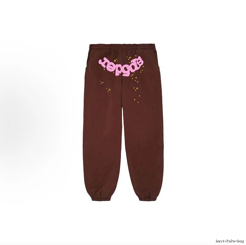 Sp5der Brown Graphic Sweatpants Lifestyle Edit