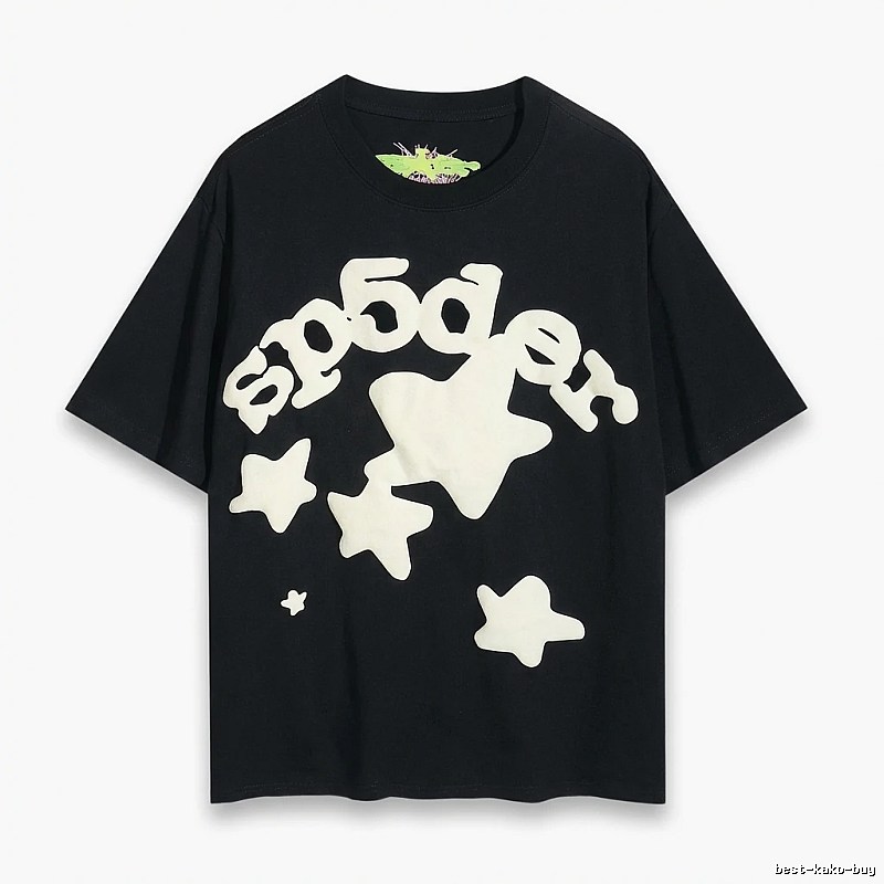 Sp5der Star Trendy and Cool Black T-shirt