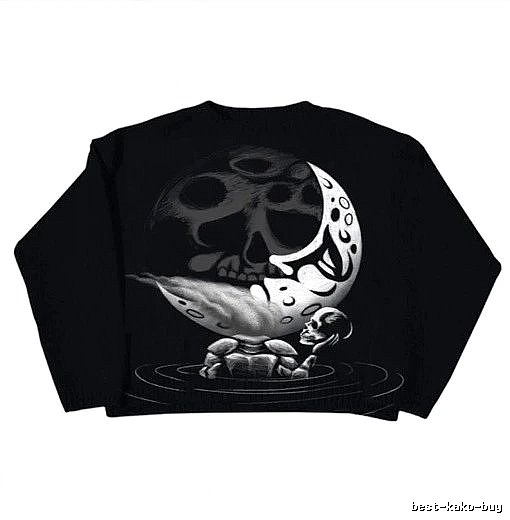 Sport Anime graphic sweater Black Knit Top for Warm Weather