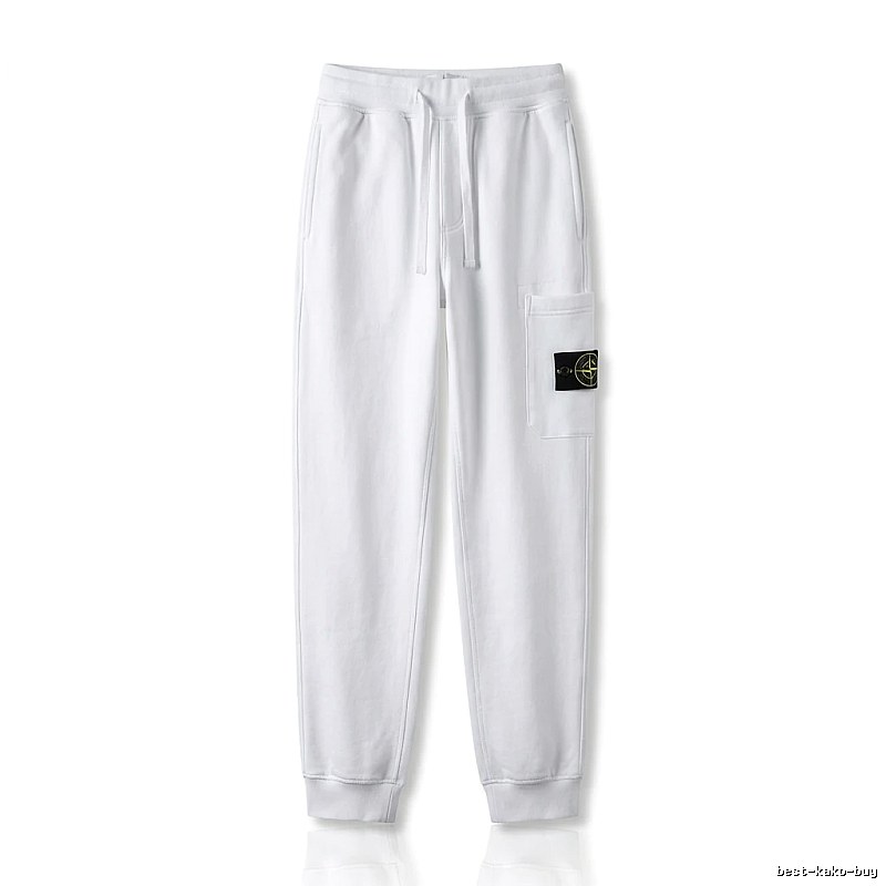 Stone Island basic casual white sweatpants