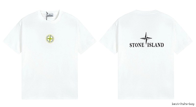 Stone Island Compass Series Street Style White T-Shirt
