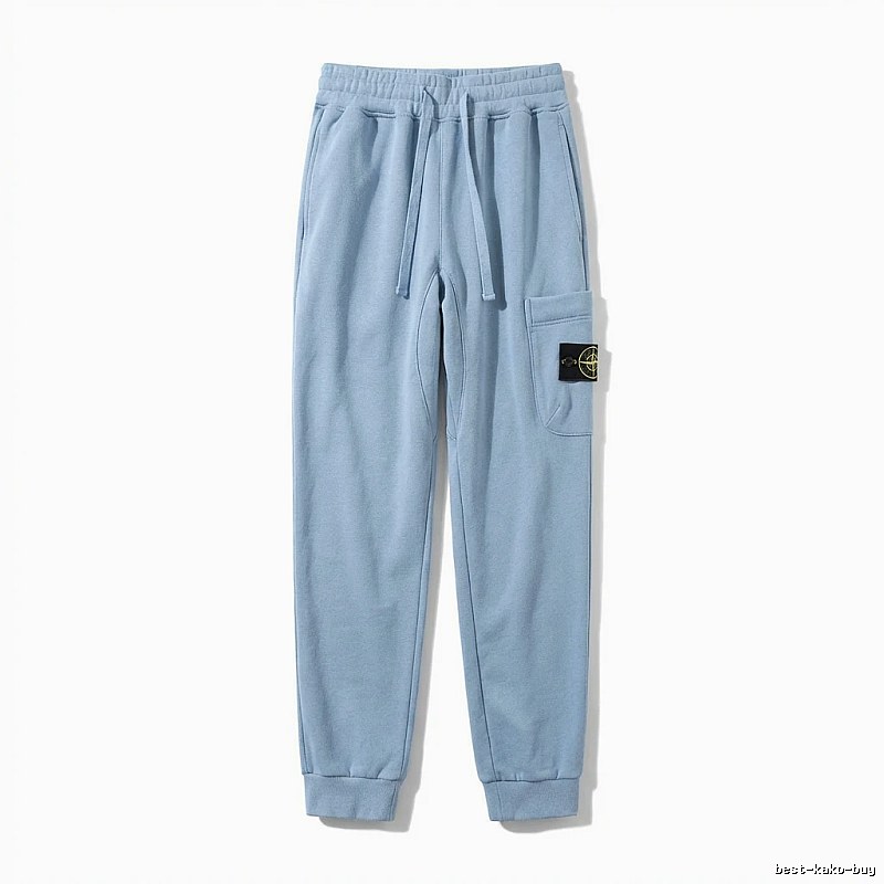Stone Island Workwear Style Light Blue Sweatpants
