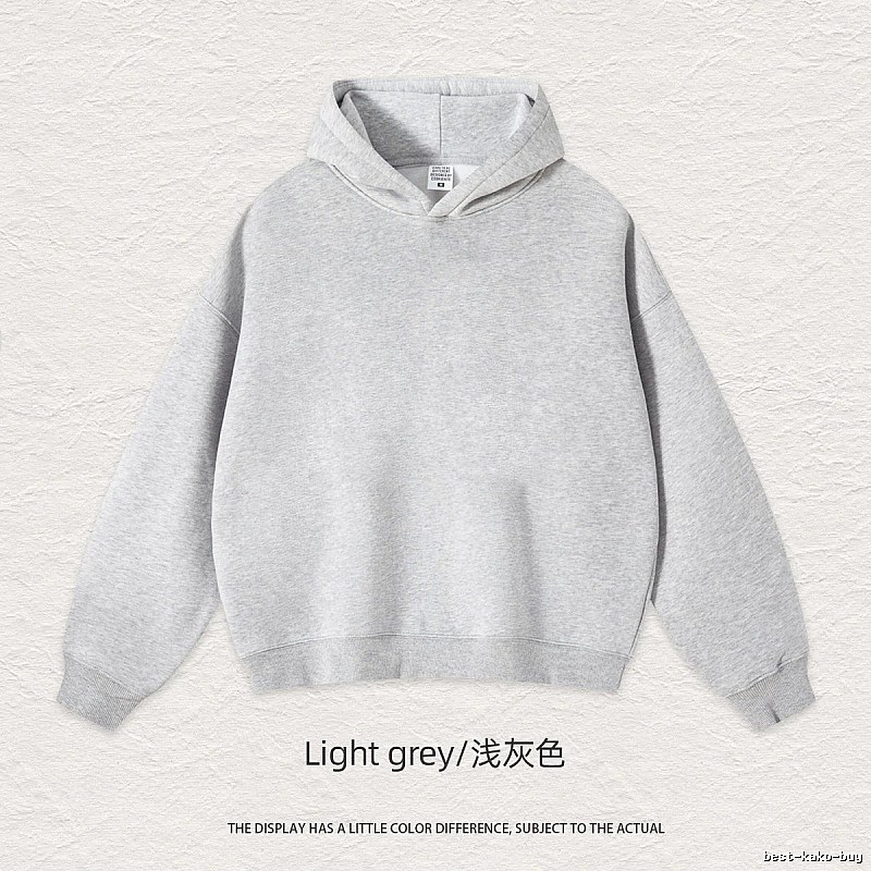 Streetwear Blank pullover hoodie Black Minimal A with Logo Accent