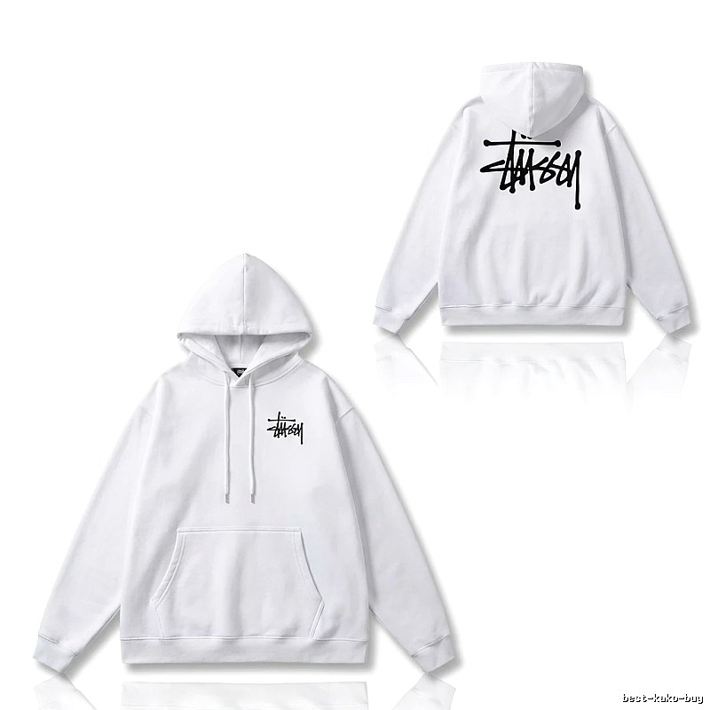 Stussy basic style simple white sweatshirt