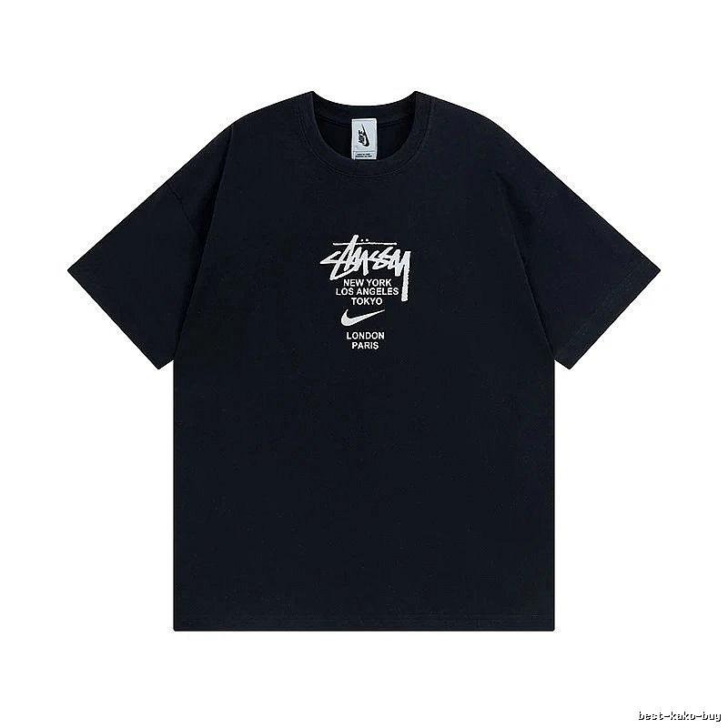 Stussy Black Spider Graphic T-Shirt Downtown Style Logo