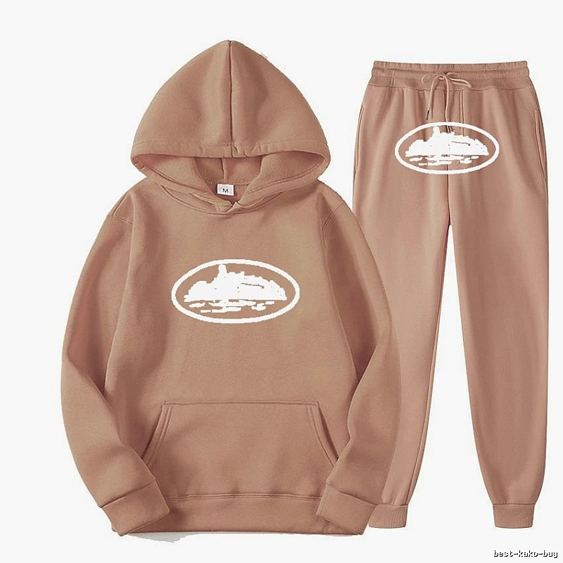 Stussy Camel Tracksuit Set Downtown Style Logo