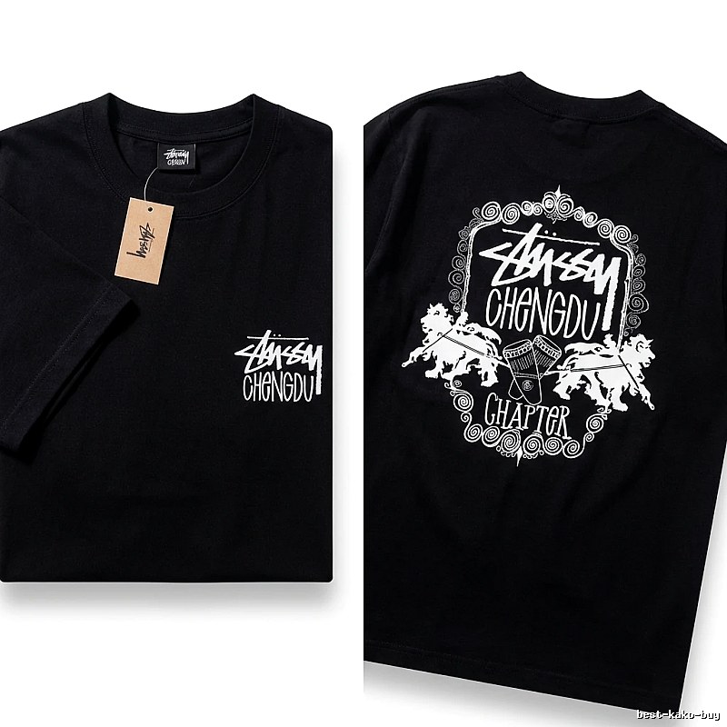 Stussy Chengdu Series Simple Black T-shirt