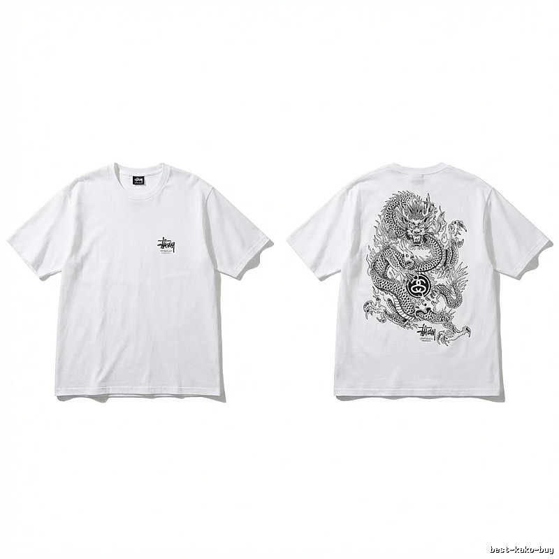 Stussy Chinese-style white T-shirt