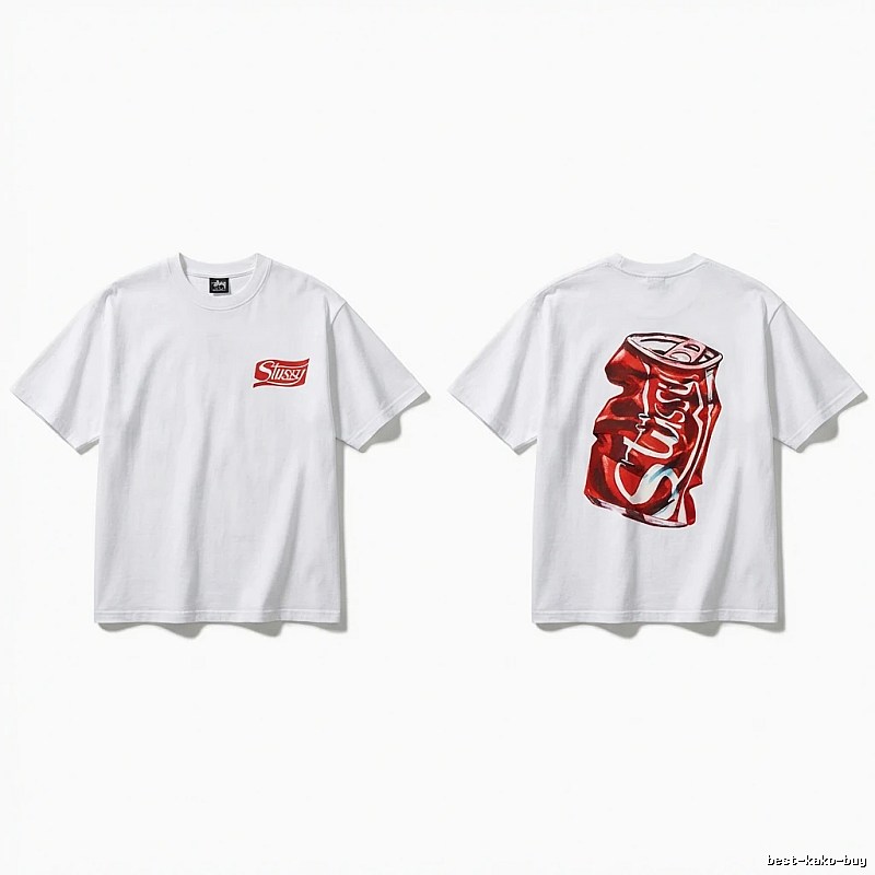 Stussy Cola Print Casual White T-shirt