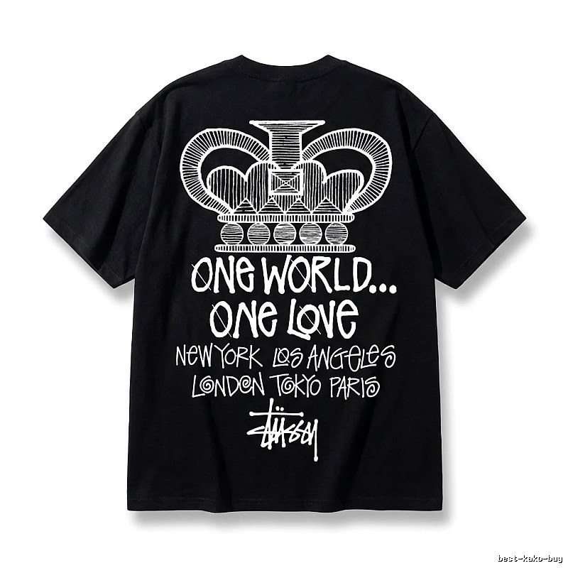 Stussy Crown Print Black T-shirt