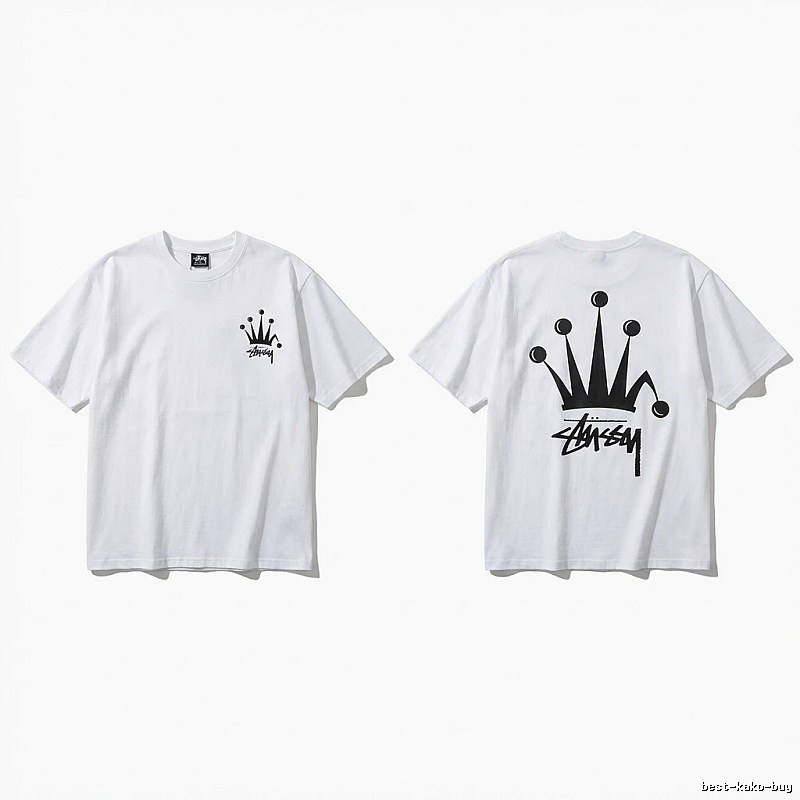 Stussy Crown Trendy Brand White T-shirt