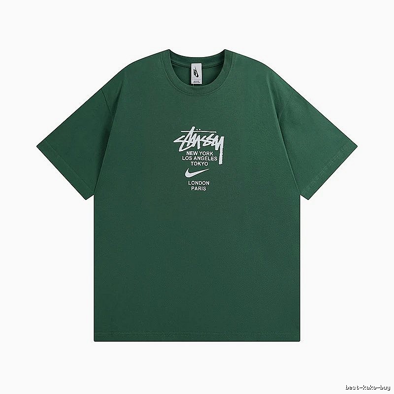 Stussy Green Spider Graphic T-Shirt Smart Casual Logo