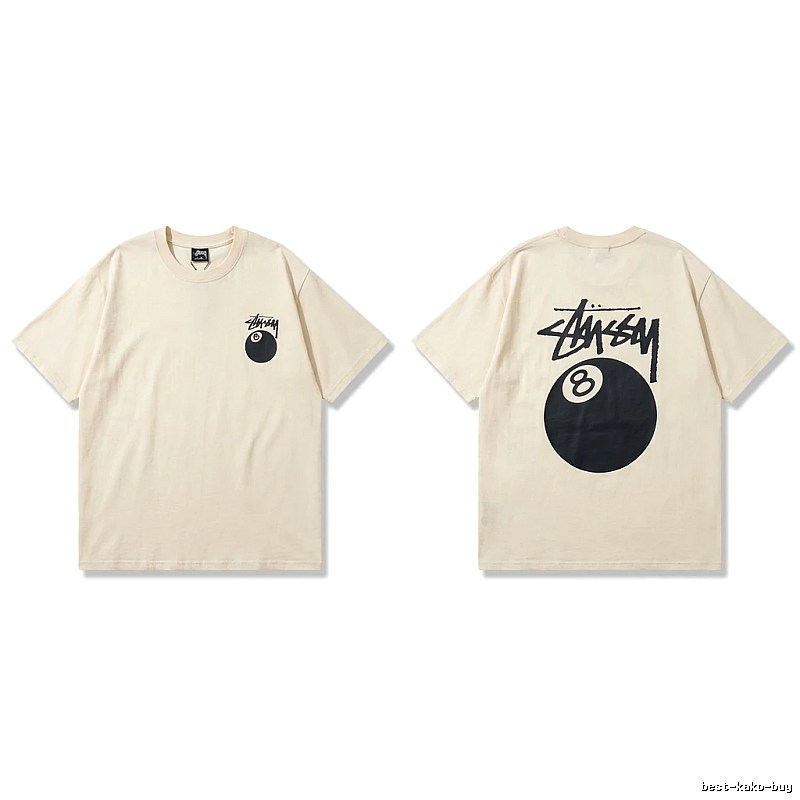Stussy No.8 Ball Series Retro-Style T-Shirt
