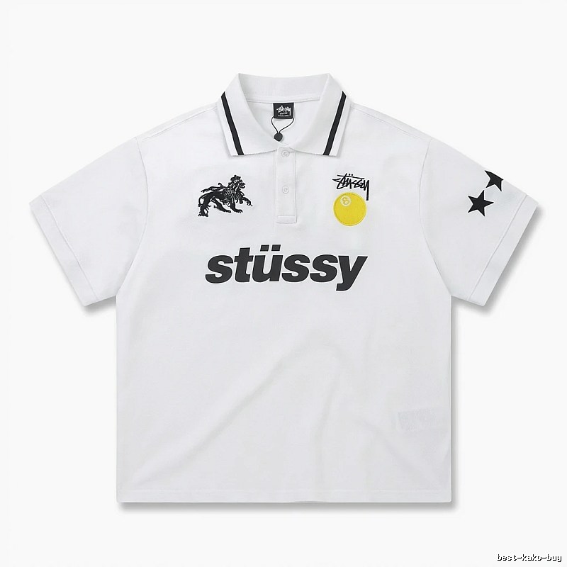 Stussy printed casual white shirt
