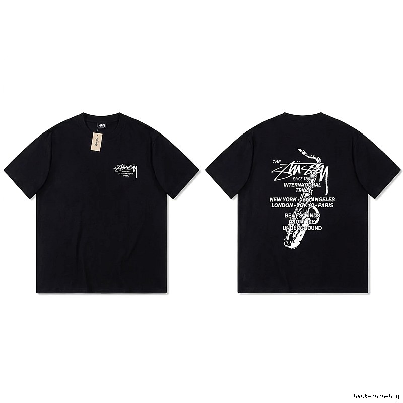 Stussy trendy and cool style black T-shirt