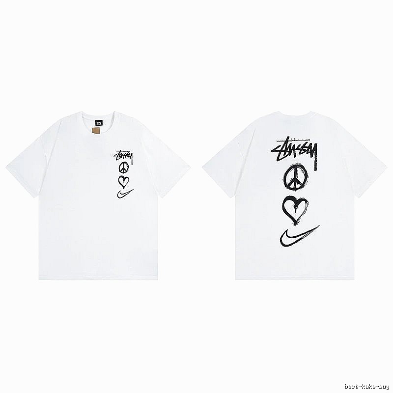 Stussy White Spider Graphic T-Shirt Logo Detail