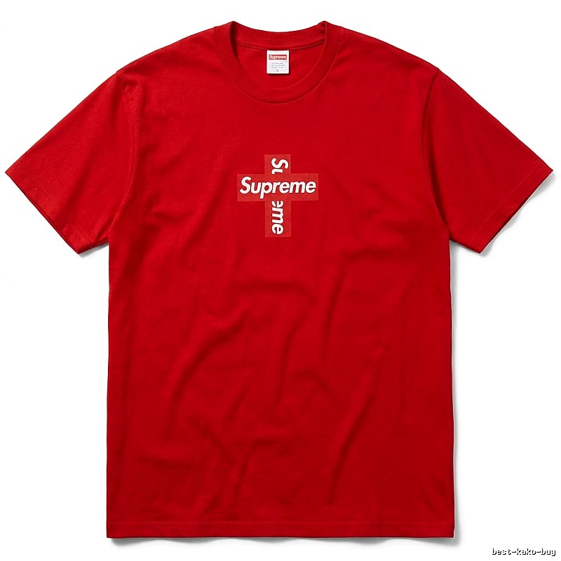 Supreme Cross Simple Style Red Clothes
