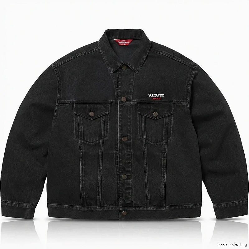 Supreme denim-style black jacket