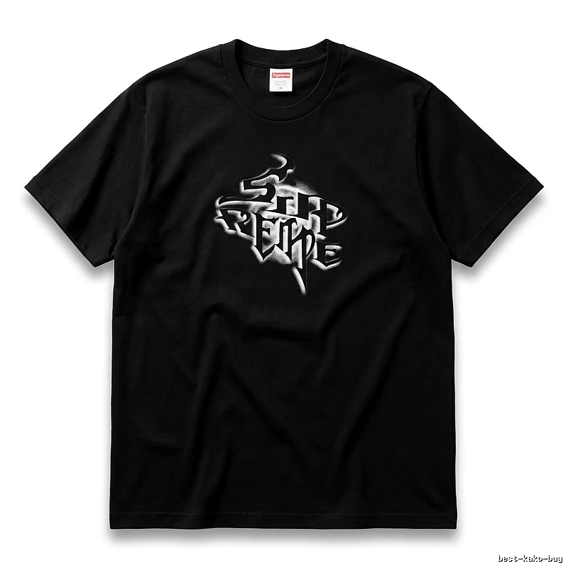 Supreme Flame Wind Black T - Shirt