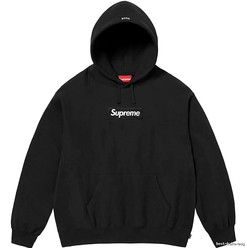 Supreme Logo Detail Logo hoodie Gray Red Oversized with Relaxed Feel