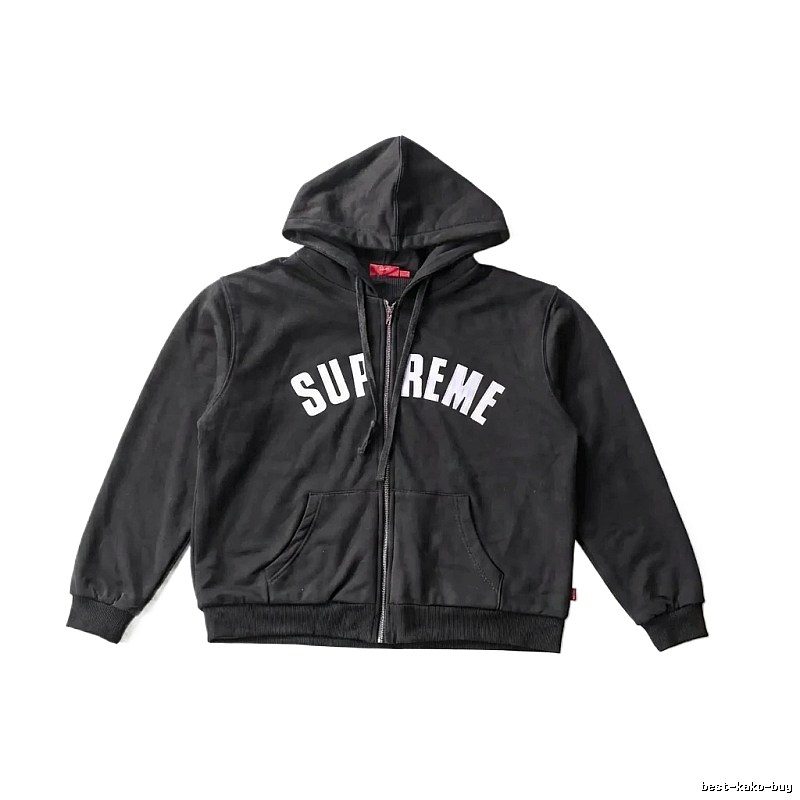 Supreme minimalist style black hoodie