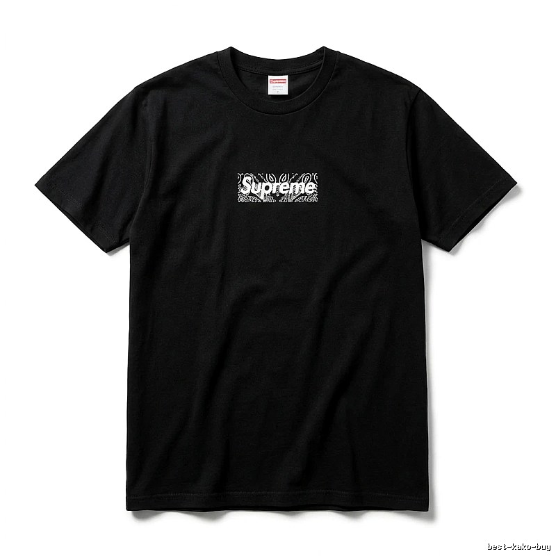 Supreme - printed trendy black T - shirt
