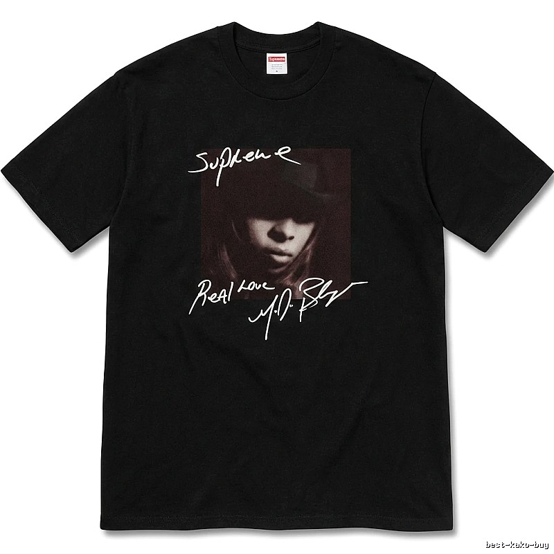 Supreme Real Love Style Black T-shirt