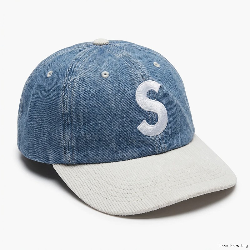 Supreme retro-style denim blue hat