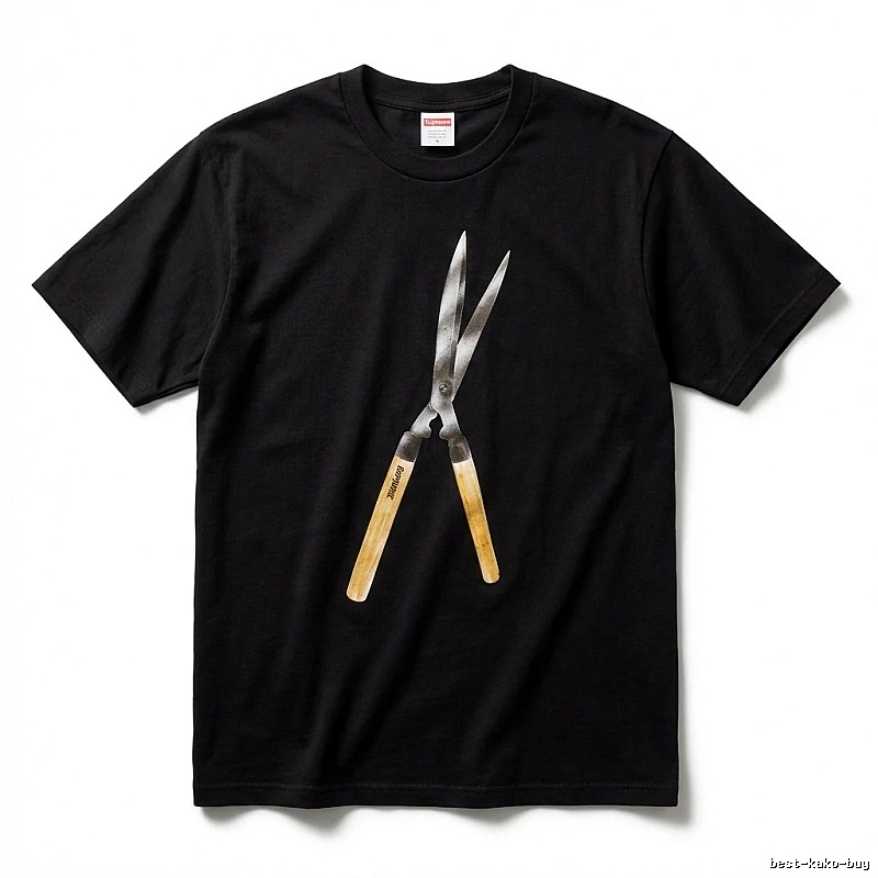Supreme Scissors Print Black T-shirt