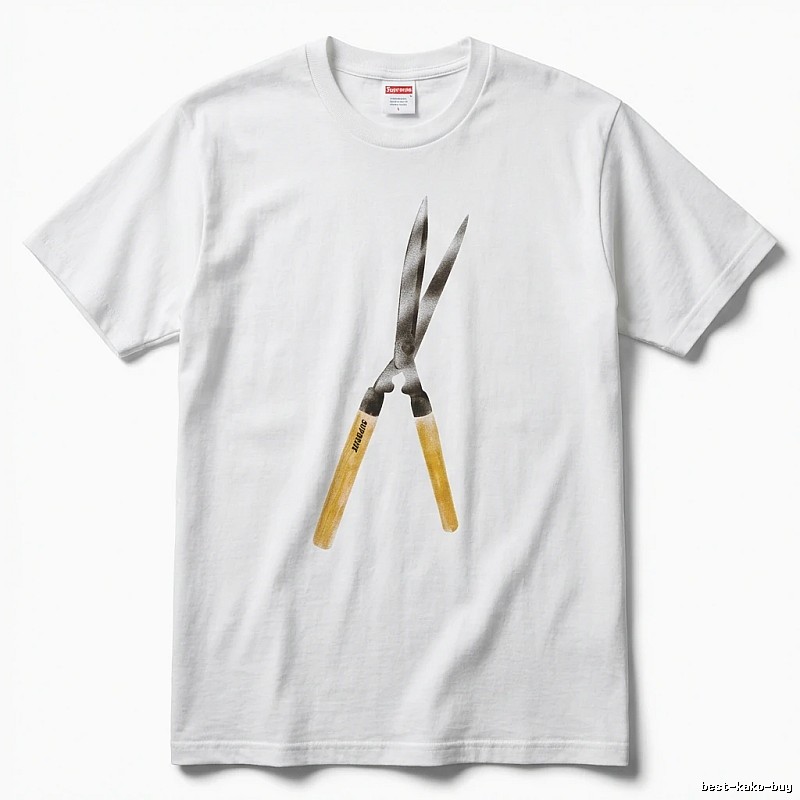 Supreme Scissors Print White T-shirt