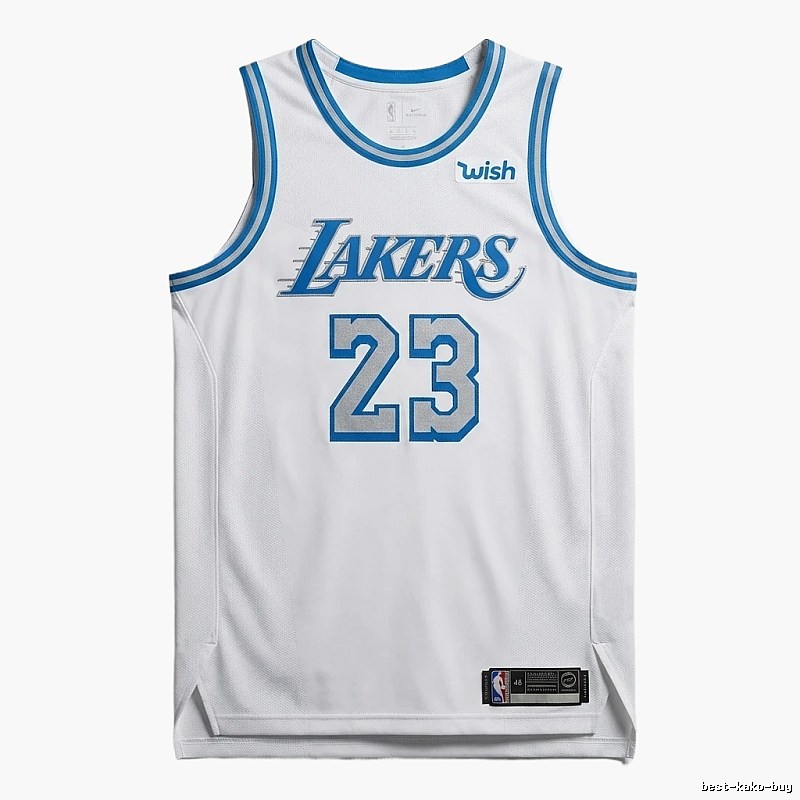 The No. 23 white jersey of the LBJ Lakers.
