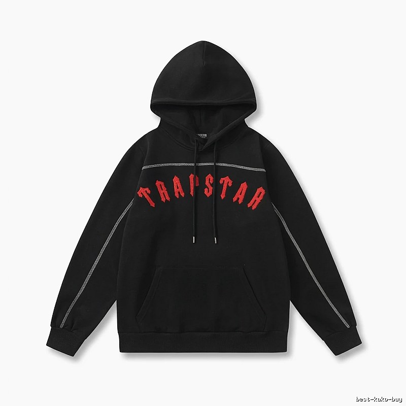 Trapstar Letter Style Black Hoodie