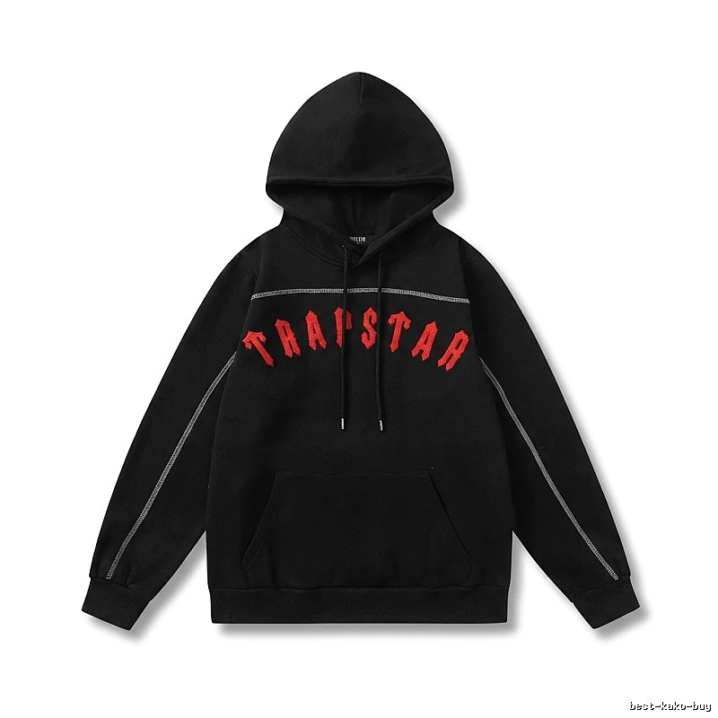 Trapstar Letter Trendy Cool Black Sweatshirt
