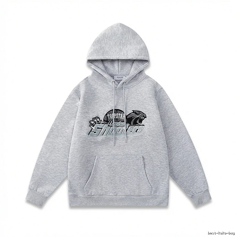 Trapstar - printed casual - style grey hoodie
