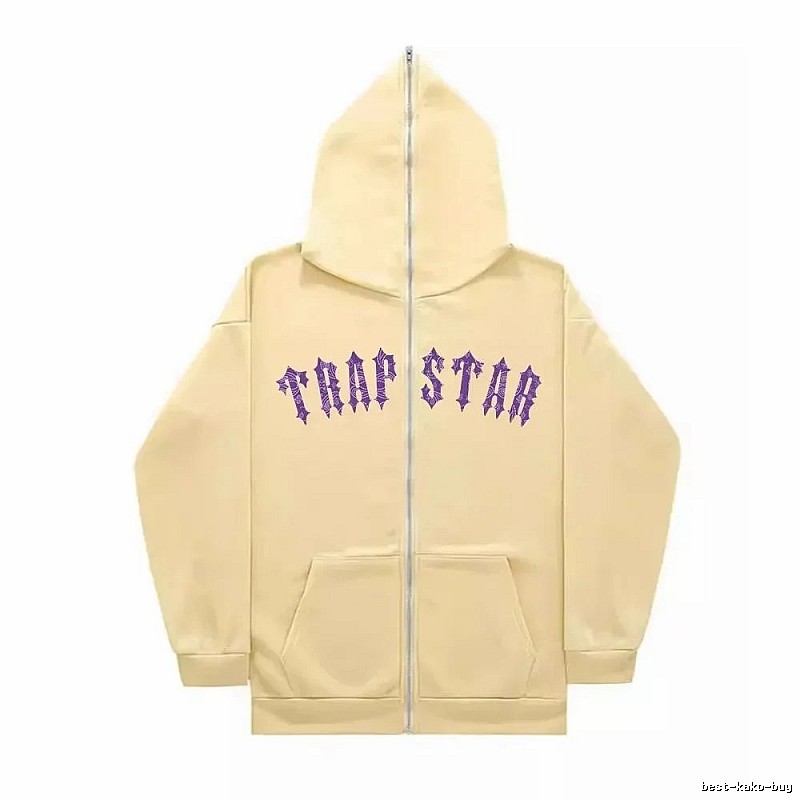 Trapstar Statement Graphic zip hoodie Black Zip Pink for Easy Pairing