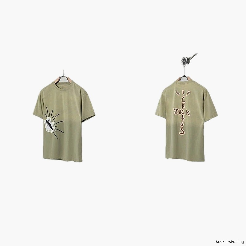 Travis Scott Cactus Jack Streetwear Khaki Green T-Shirt