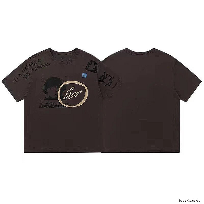 Travis Scott Classic Graphic T-shirt Brown Travis Scott for Daily Styling