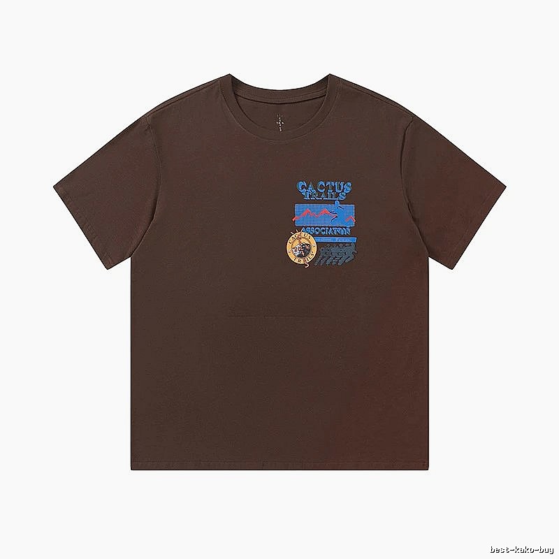 Travis Scott Compact Graphic T-shirt Brown Travis Scott for Sport-Inspired Styling